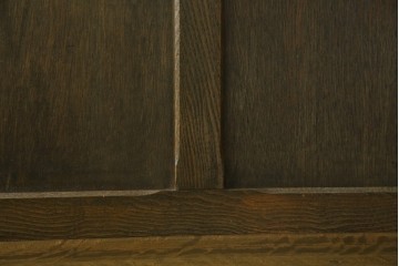 和製アンティーク　使い込まれた風合いが味わい深いチャーチベンチ　(R-068605)