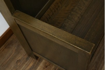 和製アンティーク　使い込まれた風合いが味わい深いチャーチベンチ　(R-068605)