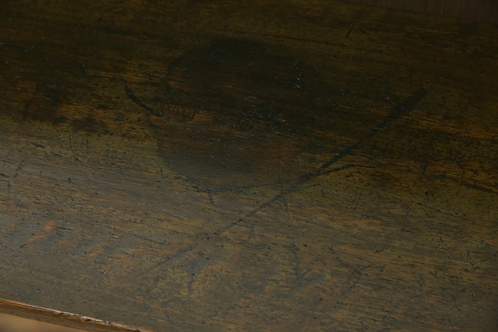 和製アンティーク　使い込まれた風合いが味わい深いチャーチベンチ　(R-068605)