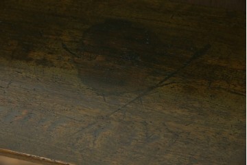 和製アンティーク　使い込まれた風合いが味わい深いチャーチベンチ　(R-068605)