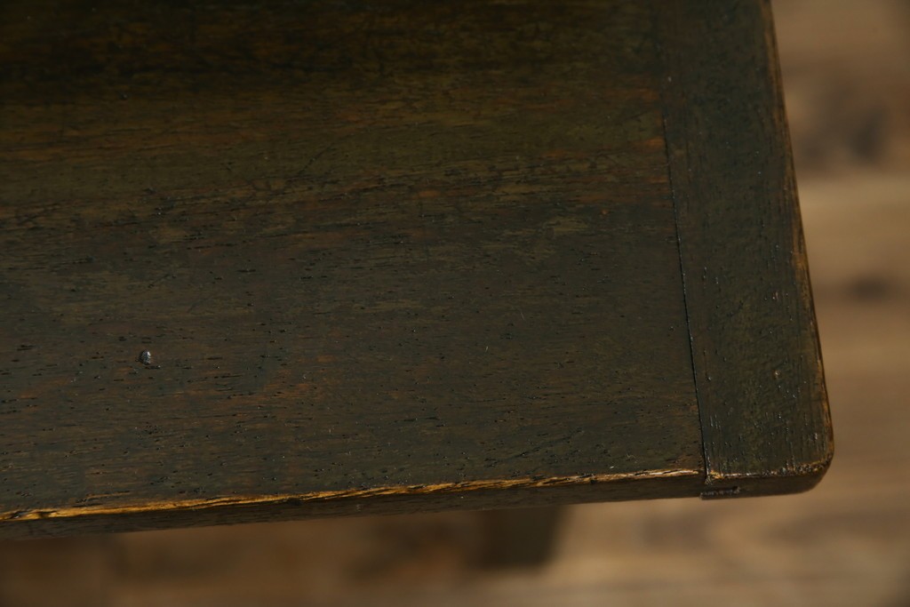 和製アンティーク　使い込まれた風合いが味わい深いチャーチベンチ　(R-068605)