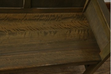 和製アンティーク　使い込まれた風合いが味わい深いチャーチベンチ　(R-068605)