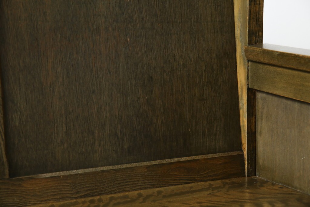 和製アンティーク　使い込まれた風合いが味わい深いチャーチベンチ　(R-068605)