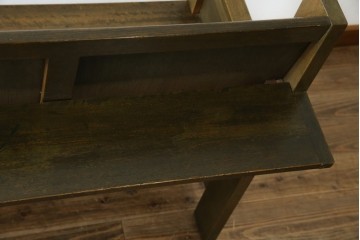 和製アンティーク　使い込まれた風合いが味わい深いチャーチベンチ　(R-068605)