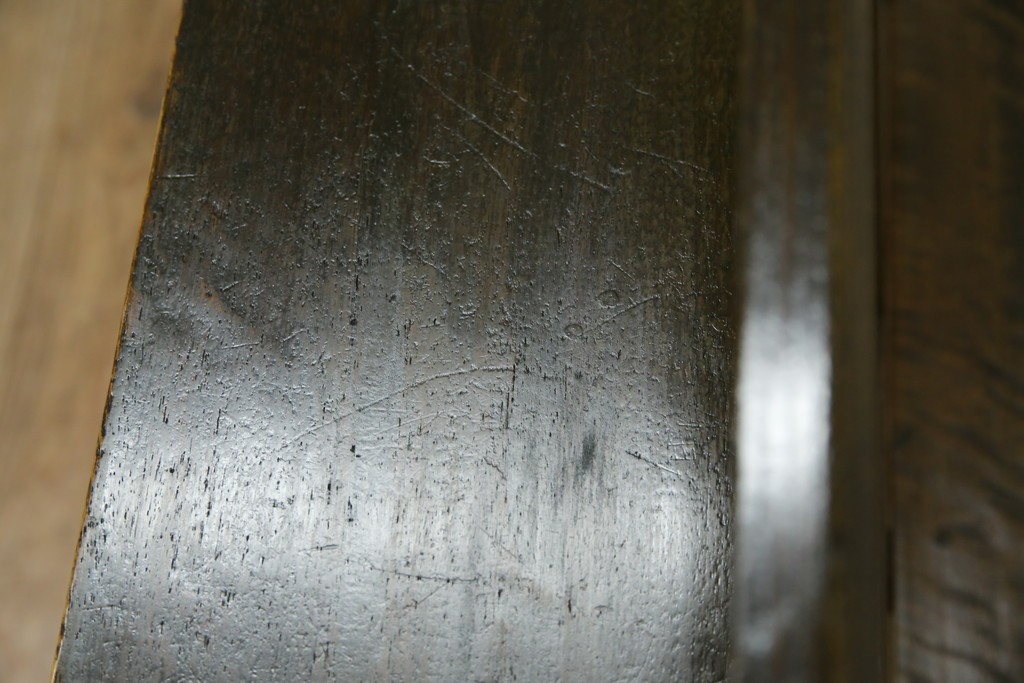 和製アンティーク　使い込まれた風合いが味わい深いチャーチベンチ　(R-068605)