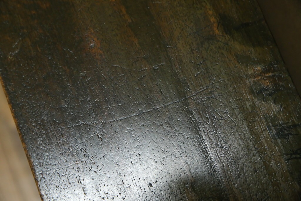 和製アンティーク　使い込まれた風合いが味わい深いチャーチベンチ　(R-068605)