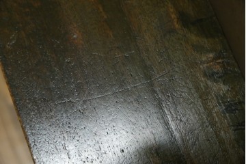 和製アンティーク　使い込まれた風合いが味わい深いチャーチベンチ　(R-068605)