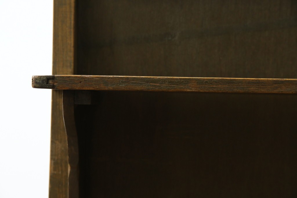 和製アンティーク　使い込まれた風合いが味わい深いチャーチベンチ　(R-068606)