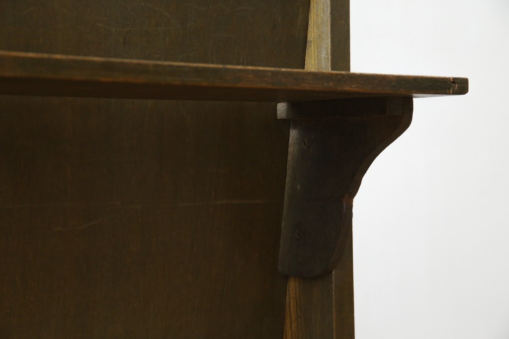 和製アンティーク　使い込まれた風合いが味わい深いチャーチベンチ　(R-068606)