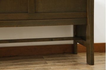 和製アンティーク　使い込まれた風合いが味わい深いチャーチベンチ　(R-068606)