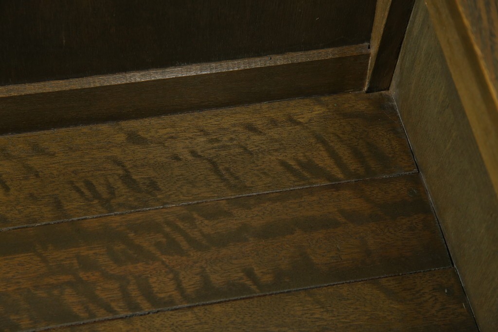 和製アンティーク　使い込まれた風合いが味わい深いチャーチベンチ　(R-068606)