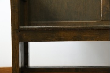 和製アンティーク　使い込まれた風合いが味わい深いチャーチベンチ　(R-068606)