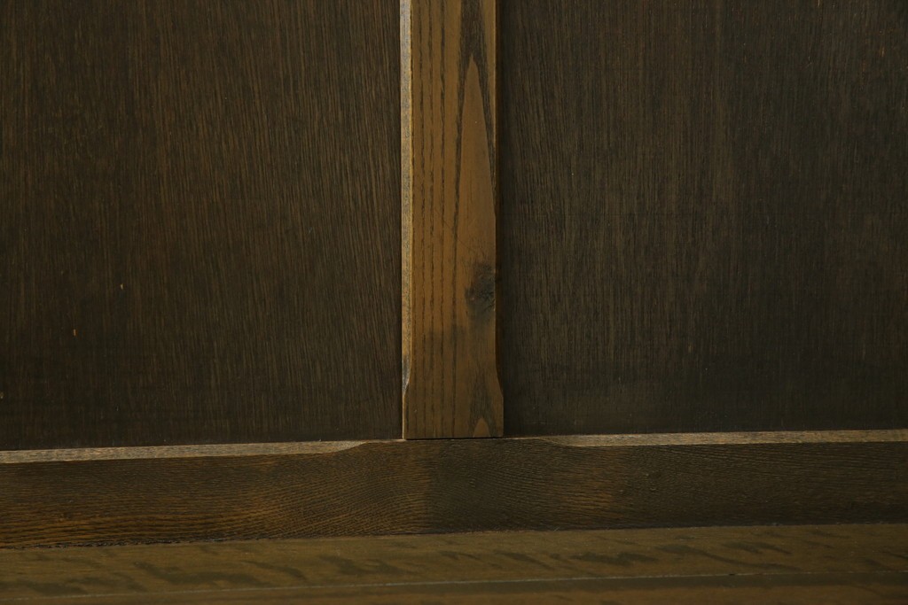 和製アンティーク　使い込まれた風合いが味わい深いチャーチベンチ　(R-068606)