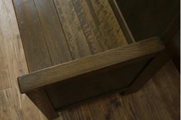 和製アンティーク　使い込まれた風合いが味わい深いチャーチベンチ　(R-068606)