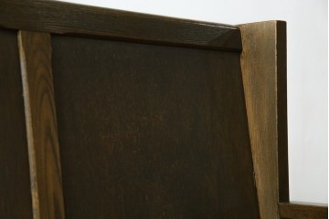 和製アンティーク　使い込まれた風合いが味わい深いチャーチベンチ　(R-068606)