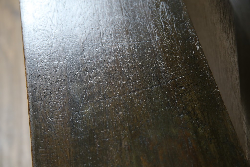 和製アンティーク　使い込まれた風合いが味わい深いチャーチベンチ　(R-068606)