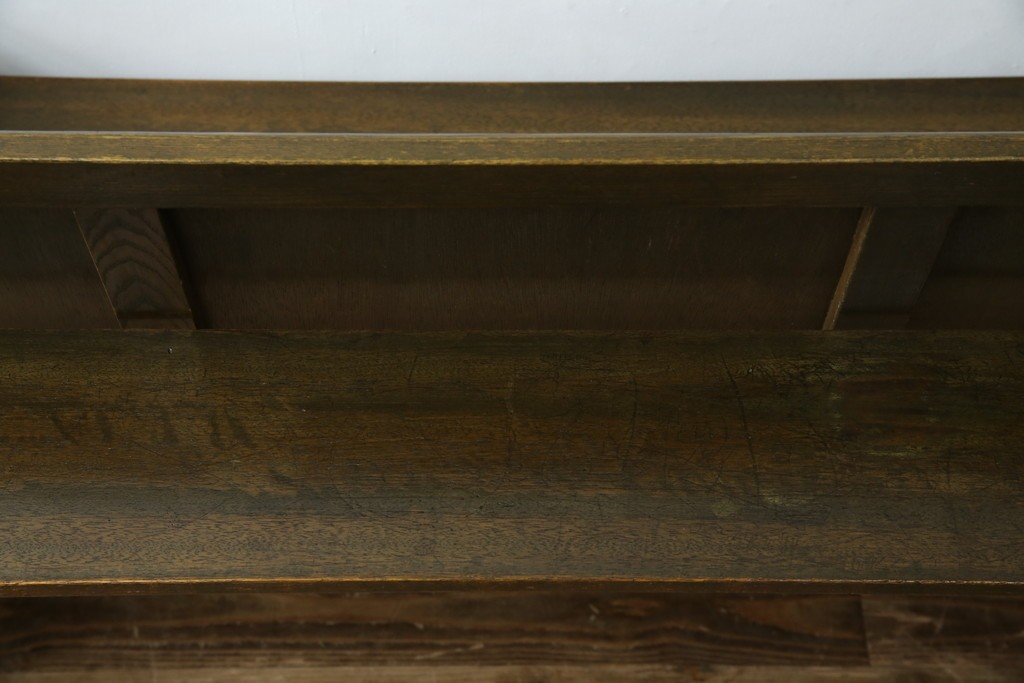 和製アンティーク　使い込まれた風合いが味わい深いチャーチベンチ　(R-068606)