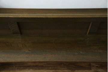 和製アンティーク　使い込まれた風合いが味わい深いチャーチベンチ　(R-068606)