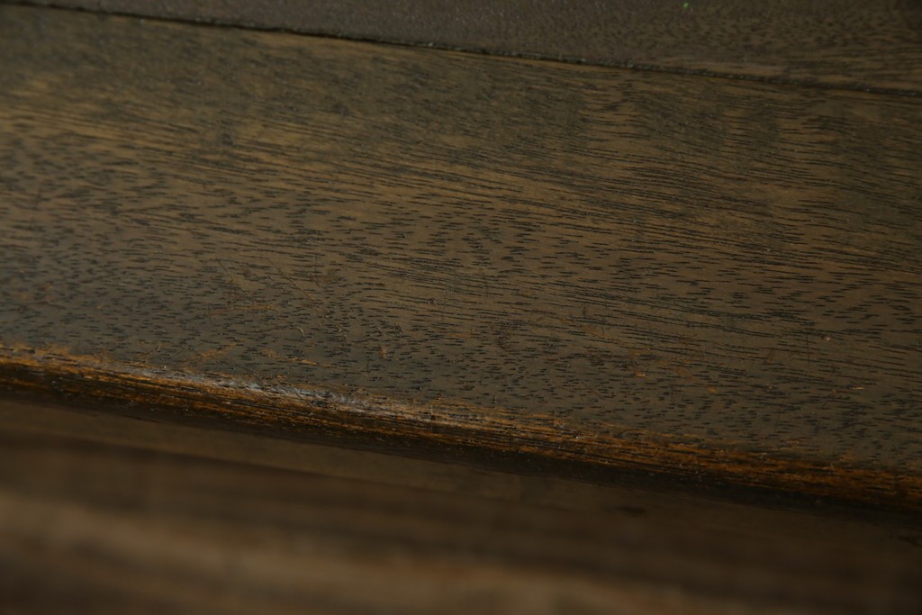 和製アンティーク　使い込まれた風合いが味わい深いチャーチベンチ　(R-068606)