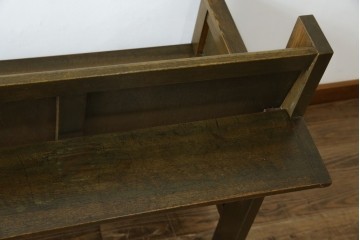 和製アンティーク　使い込まれた風合いが味わい深いチャーチベンチ　(R-068606)