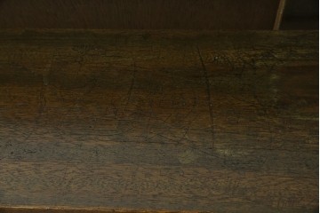 和製アンティーク　使い込まれた風合いが味わい深いチャーチベンチ　(R-068606)