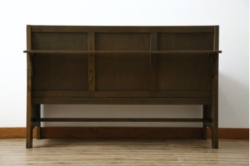 和製アンティーク　使い込まれた風合いが味わい深いチャーチベンチ　(R-068606)