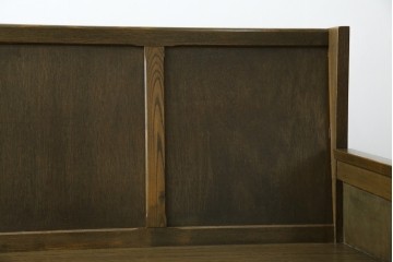 和製アンティーク　使い込まれた風合いが味わい深いチャーチベンチ　(R-068606)