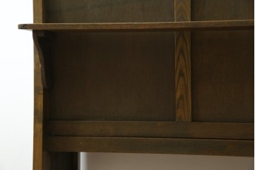 和製アンティーク　使い込まれた風合いが味わい深いチャーチベンチ　(R-068606)