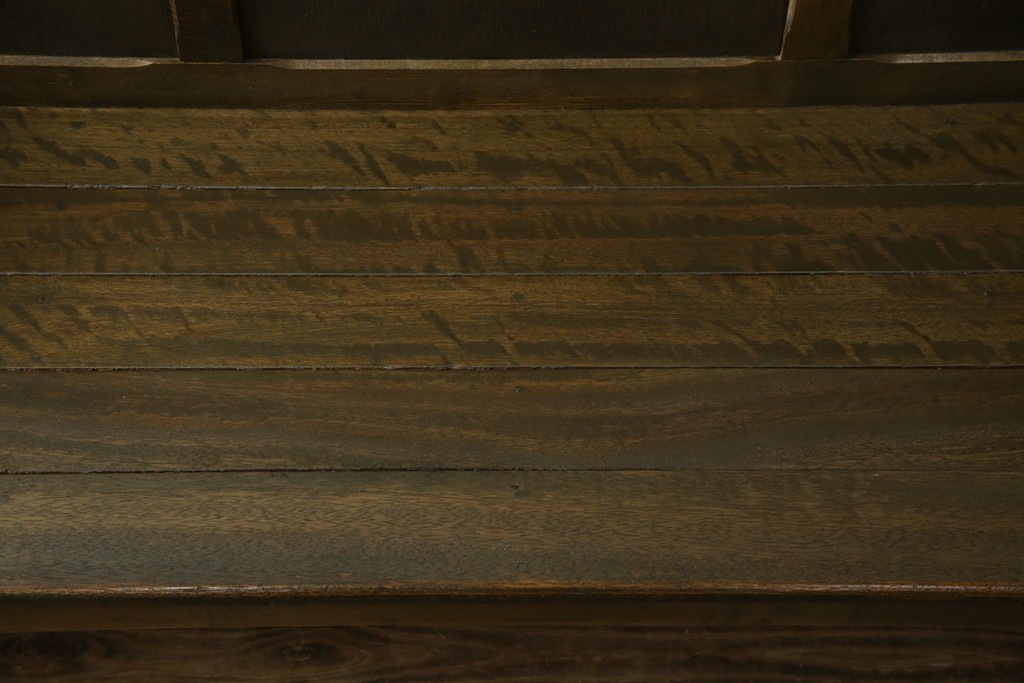 和製アンティーク　使い込まれた風合いが味わい深いチャーチベンチ　(R-068606)