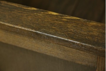 和製アンティーク　使い込まれた風合いが味わい深いチャーチベンチ　(R-068606)