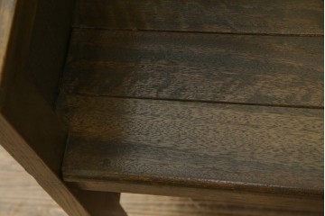 和製アンティーク　使い込まれた風合いが味わい深いチャーチベンチ　(R-068606)