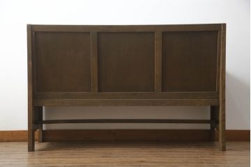 和製アンティーク　使い込まれた風合いが味わい深いチャーチベンチ(長椅子、木製ベンチ、ベンチ)(R-068607)