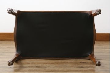 中古　DREXEL HERITAGE(ドレクセルヘリテイジ)　Touraine(ツーレイン)　猫脚の優美な曲線デザインが目を惹くスツール(チェア、椅子、オットマン、)(R-068612)