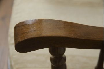 和製ビンテージ　柏木工(かしわ木工)　ゆったりとしたくつろぎの時間におすすめなロッキングチェア(アームチェア、板座チェア、揺り椅子、いす、イス、ヴィンテージ)(R-068617)