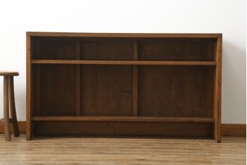 和製アンティーク　シンプルなデザインがお部屋に取り入れやすい薄型カウンターテーブル(飾り棚、陳列棚、サイドボード、サイドキャビネット、店舗什器)(R-068618)