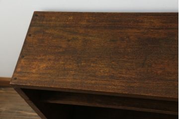 和製アンティーク　シンプルなデザインがお部屋に取り入れやすい薄型カウンターテーブル(飾り棚、陳列棚、サイドボード、サイドキャビネット、店舗什器)(R-068618)