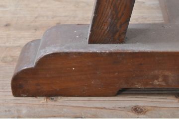 和製アンティーク　シンプルなデザインの彫刻入り鏡台(飾り台)(R-068625)