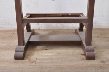 和製アンティーク　シンプルなデザインの彫刻入り鏡台(飾り台)(R-068625)