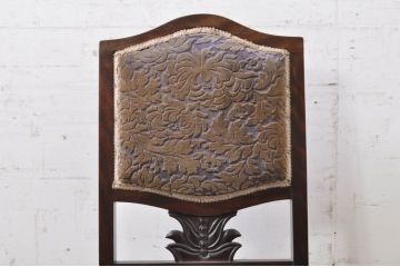 和製アンティーク　カバ(樺)材　大正ロマン　クラシカルな佇まいが魅力的な古い洋館のチェア5脚セット(ダイニングチェア、椅子、イス)(R-068628)
