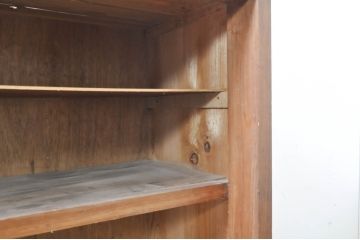 和製ビンテージ　昭和レトロな佇まいが魅力的な収納棚(サイドボード、サイドキャビネット、戸棚、食器棚、飾り棚、ガラスケース、店舗什器、本箱、ブックケース、引き出し、ヴィンテージ)(R-068639)