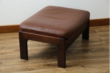 和製ビンテージ　CONDE HOUSE(カンディハウス)　Hock(ホック)　落ち着いた寛ぎの空間づくりにおすすめなオットマン(フットスツール、椅子、イス、ヴィンテージ)(R-068644)
