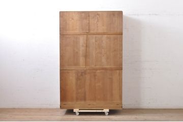 和製ビンテージ　柔らかな色合いが魅力的な総桐箪笥(総桐たんす、衣装箪笥、着物箪笥、和タンス、引き出し、ヴィンテージ)(R-068648)