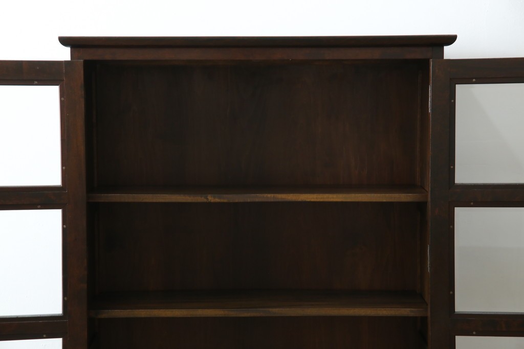 和製ヴィンテージ　松本民芸家具　深い色味が魅力的な小振りのブックケース　定価約37万円　(R-068650)