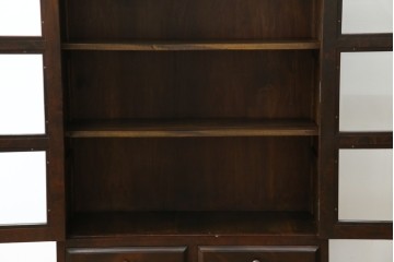 和製ヴィンテージ　松本民芸家具　深い色味が魅力的な小振りのブックケース　定価約37万円　(R-068650)