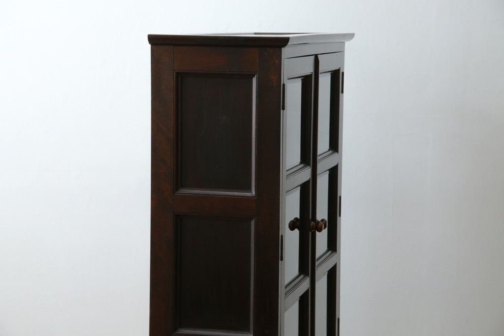 和製ヴィンテージ　松本民芸家具　深い色味が魅力的な小振りのブックケース　定価約37万円　(R-068650)