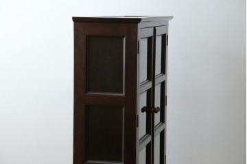 和製ヴィンテージ　松本民芸家具　深い色味が魅力的な小振りのブックケース　定価約37万円　(R-068650)