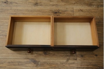 和製ヴィンテージ　松本民芸家具　深い色味が魅力的な小振りのブックケース　定価約37万円　(R-068650)