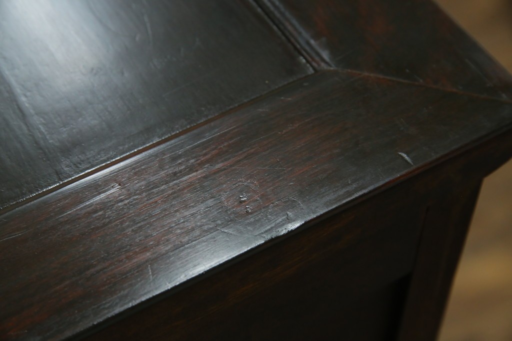 和製ヴィンテージ　松本民芸家具　深い色味が魅力的な小振りのブックケース　定価約37万円　(R-068650)