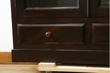 和製ヴィンテージ　松本民芸家具　深い色味が魅力的な小振りのブックケース　定価約37万円　(R-068650)