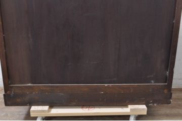 和製ビンテージ　松本民芸家具　深い色味が魅力的な小振りのブックケース(本箱、本棚、飾り棚、食器棚、収納棚、戸棚、キャビネット、ヴィンテージ)(定価約37万円)(R-068650)